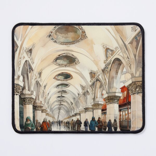 Item preview, A Watercolor Design of the Moscow Metro - Moscow - Russia designed and sold by Sketch-Shack.