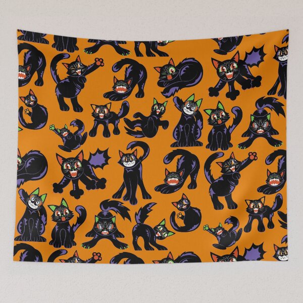 Item preview, Crazy Halloween Cats designed and sold by ThatWickedWitch.
