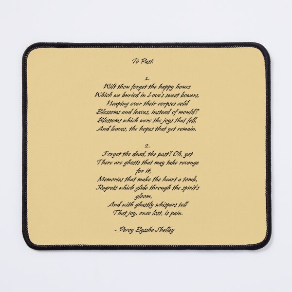 Item preview, To Past by Percy Bysshe Shelley poem designed and sold by FireflyStudi0s.