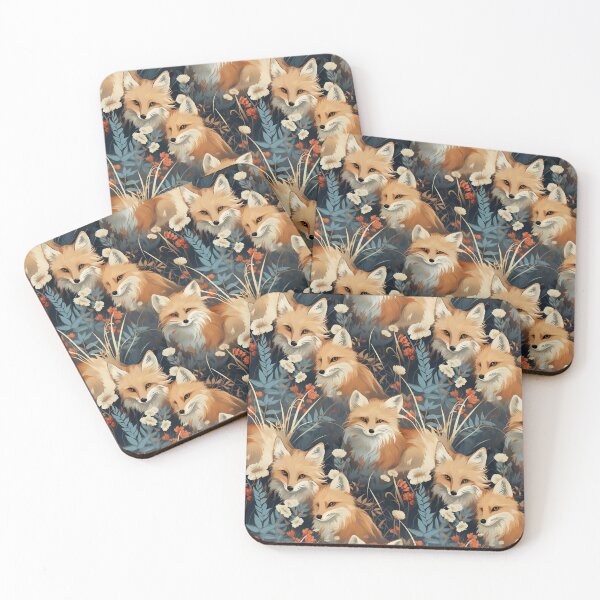 Item preview, Red Foxes in the Meadow designed and sold by EvokeArtisan.