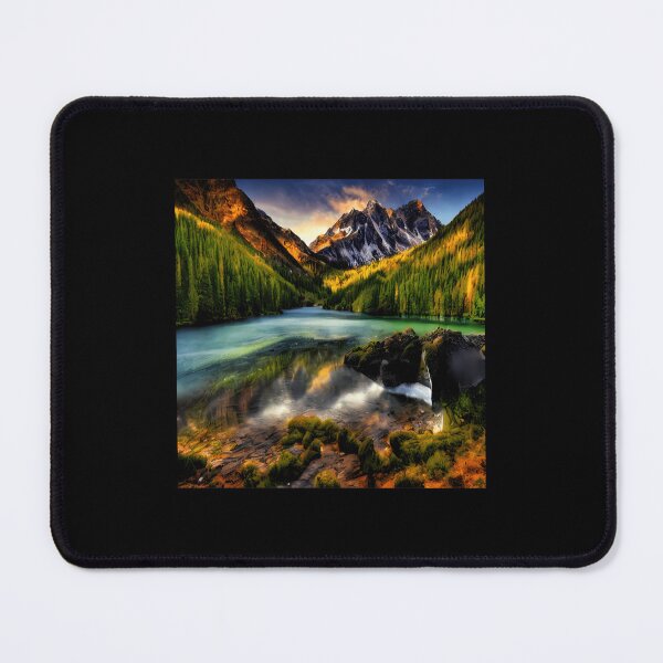 Item preview, Mountain Oasis Lake Reflection Lake Landscape Wall Art designed and sold by hneystmrat81.
