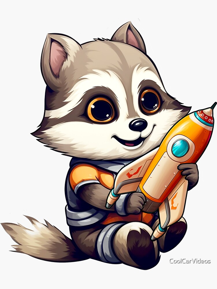 Bebé Rocket Raccoon cuteAF | Pegatina