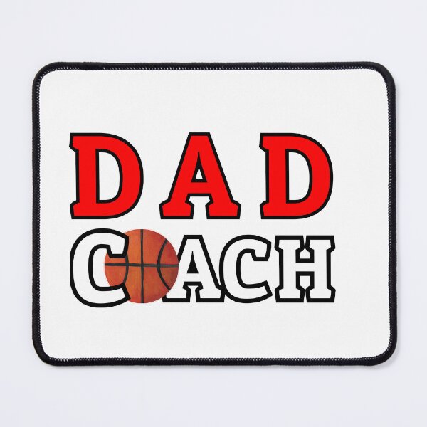 Item preview, Dad Coach Basketball Red Style designed and sold by Sports-Stickers.