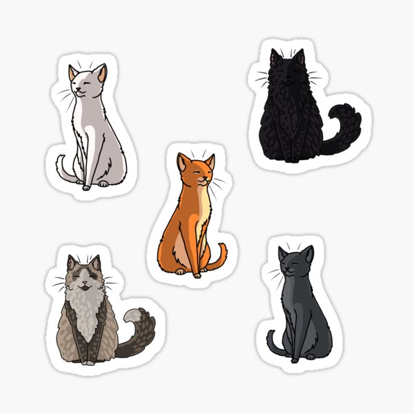 Cute Warrior Cats Sticker set