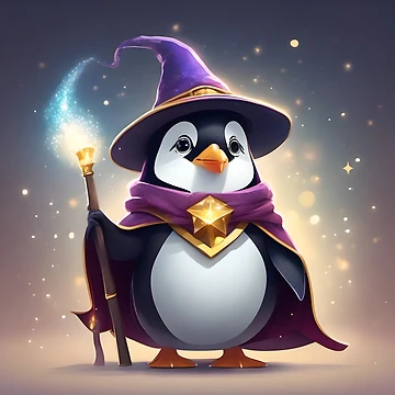 Artwork thumbnail, Wizard Penguin by AbsoluteA