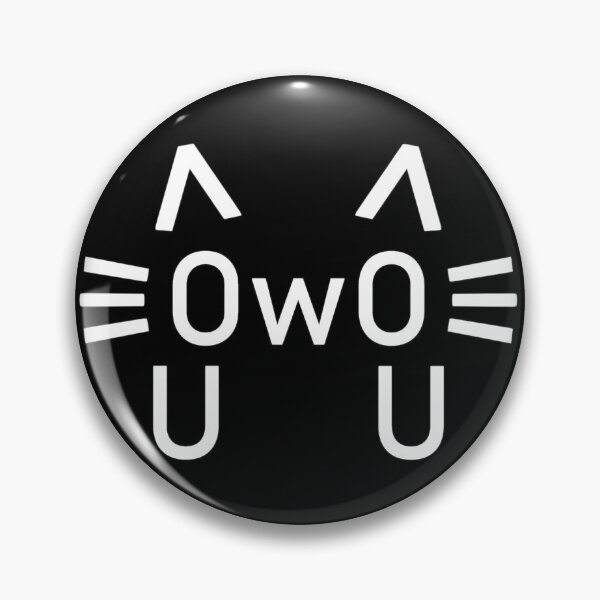 Item preview, white OwO cat designed and sold by MeepDaHusky.