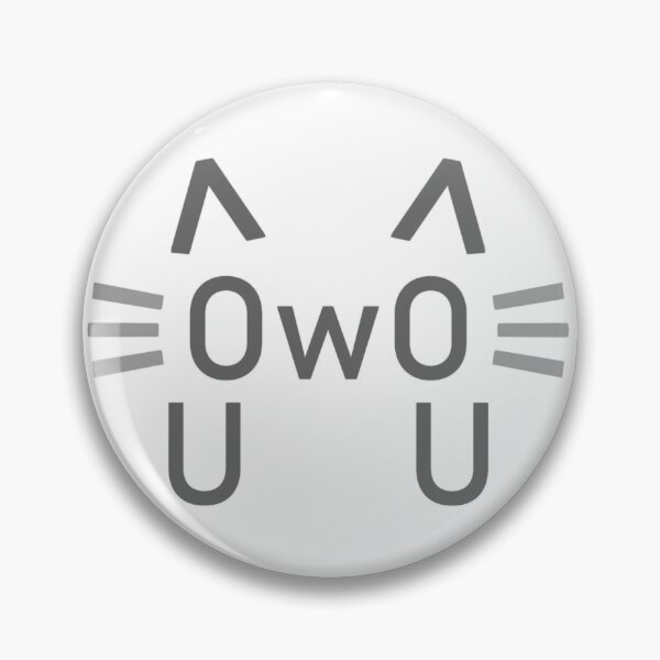 Item preview, gray OwO cat designed and sold by MeepDaHusky.