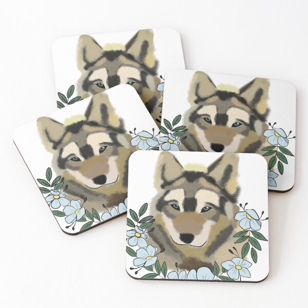 Item preview, Wolf in Florals designed and sold by InkedEdges.