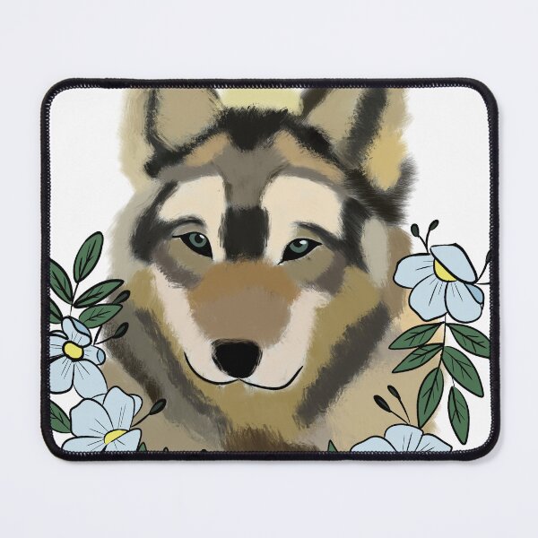 Item preview, Wolf in Florals designed and sold by InkedEdges.