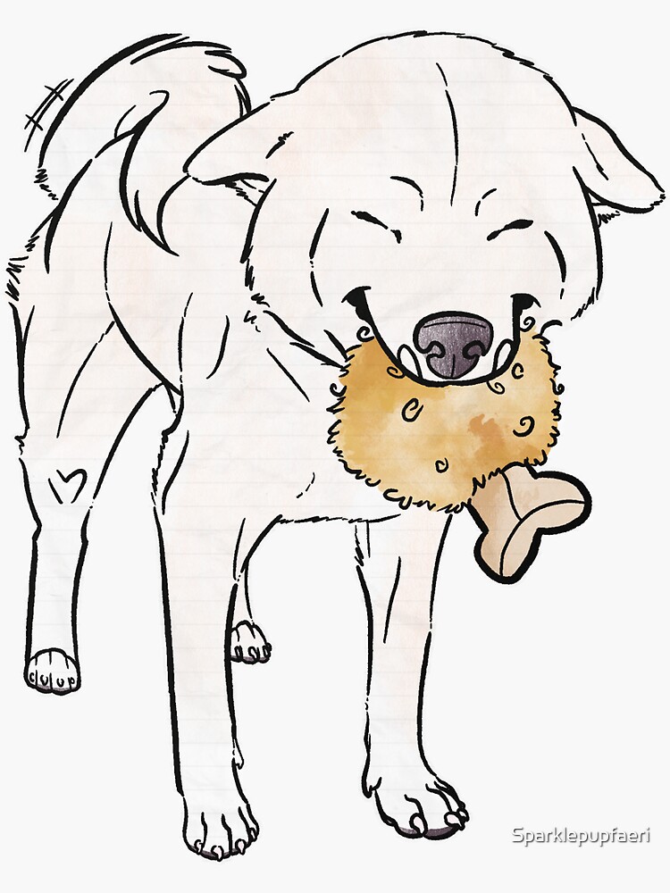 Airplane Ears Shiba Inu (Cream) Sticker