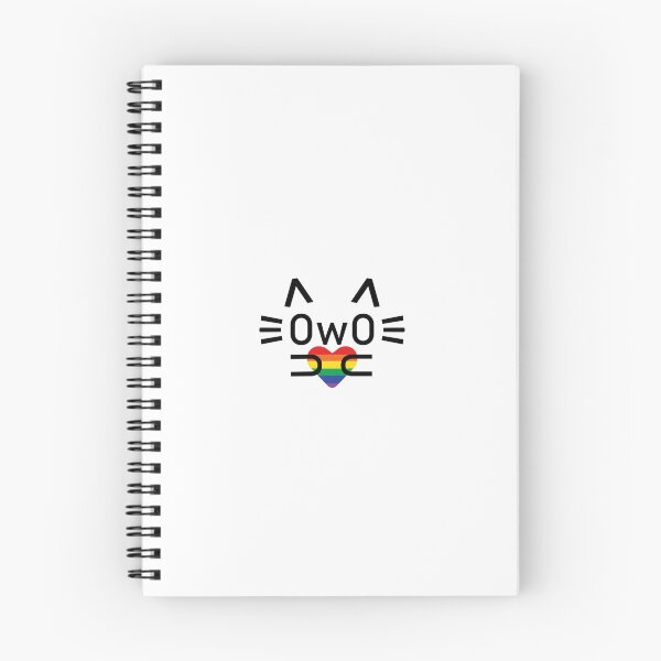 Item preview, LGBTQIA+ pride OwO cat (black) designed and sold by MeepDaHusky.