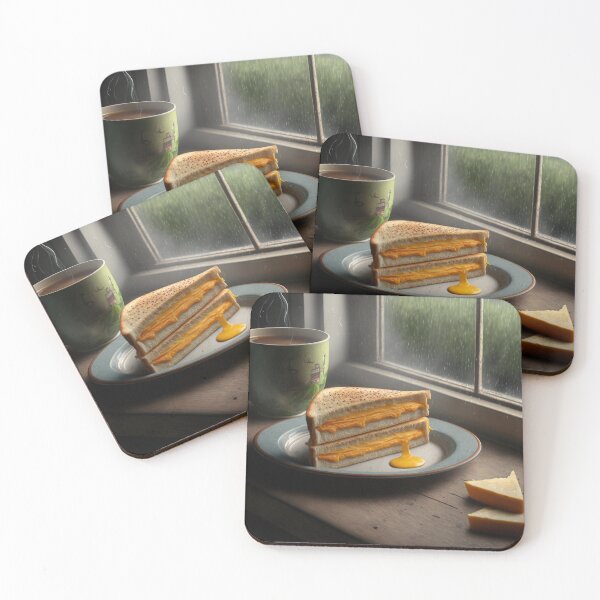 Item preview, Rainy Day Grilled Cheese with Green Mug designed and sold by Shannon Hilson.