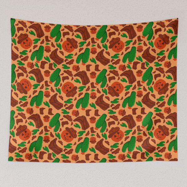 Item preview, Country Pumpkin repeat pattern designed and sold by Curious Rose.