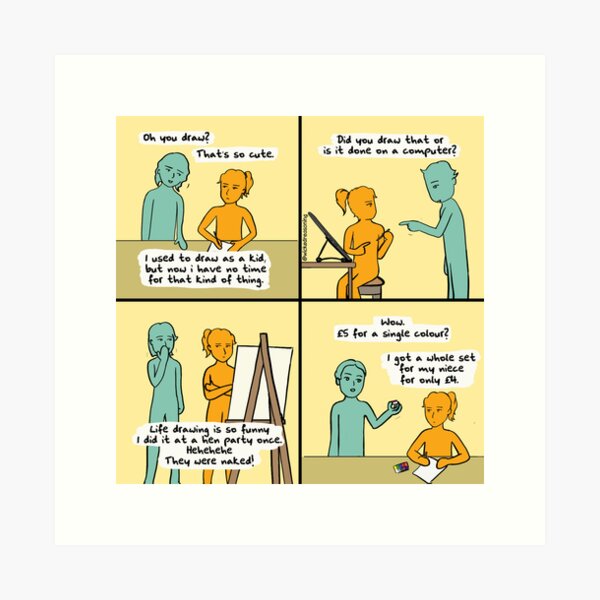 Artist problems [comic] Art Print