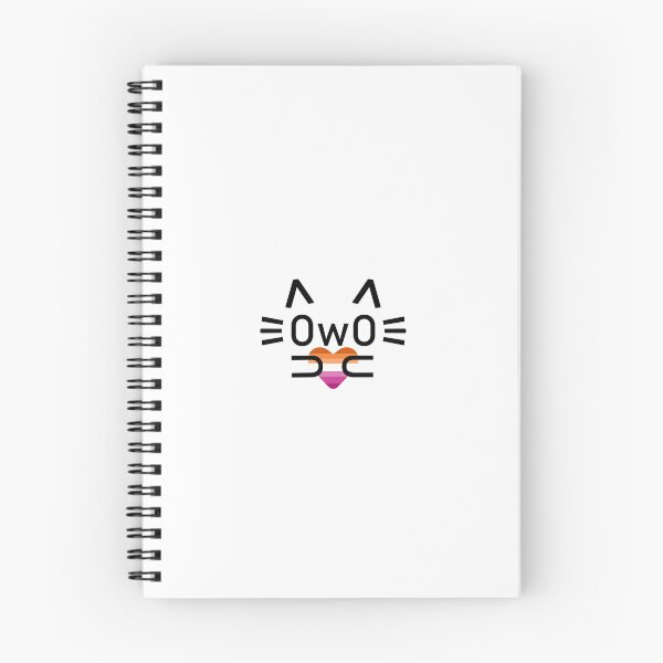 Item preview, Lesbian pride OwO cat (black) designed and sold by MeepDaHusky.