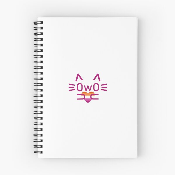 Item preview, Lesbian pride OwO cat (pink) designed and sold by MeepDaHusky.