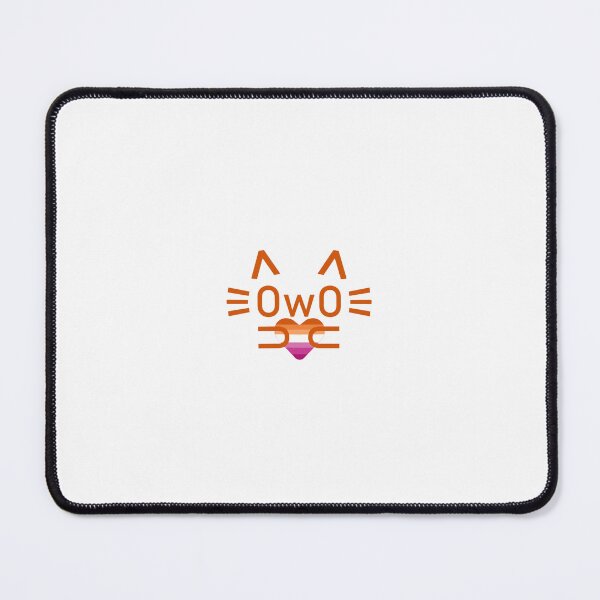 Item preview, Lesbian pride OwO cat (orange) designed and sold by MeepDaHusky.
