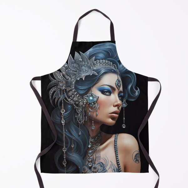 Item preview, "Azure Beauty: Intricate Design Woman's Portrait Tee" designed and sold by Art-Vortex-fr.