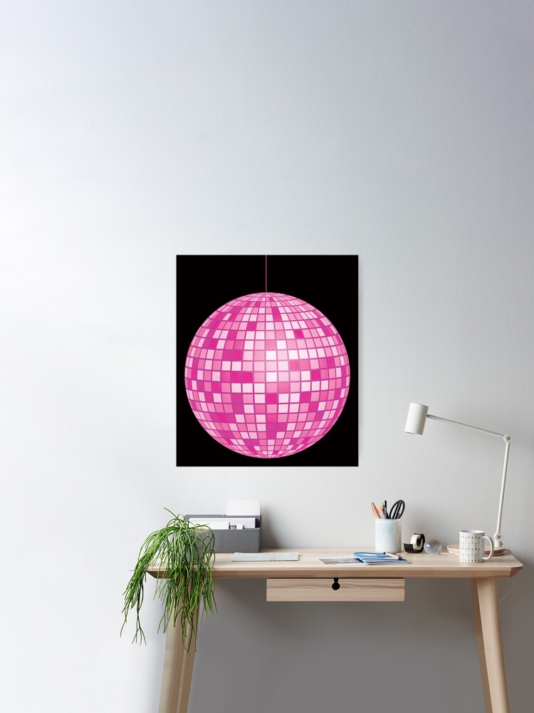 Pink Mirror Disco Ball for Retro Disco Groovy Party Decor Last