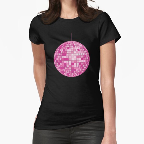 Pink Disco Ball, Mirror Ball, Retro, 70s, 80s, Women's T-Shirt