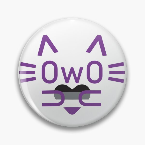 Item preview, Asexual pride OwO cat (purrrple) designed and sold by MeepDaHusky.