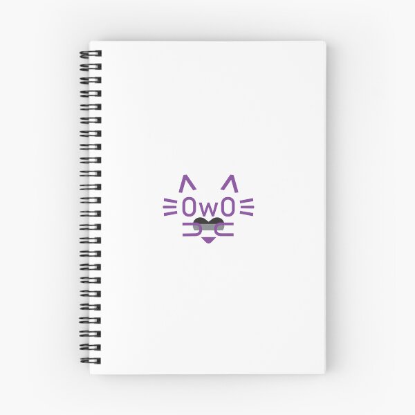 Item preview, Asexual pride OwO cat (purrrple) designed and sold by MeepDaHusky.
