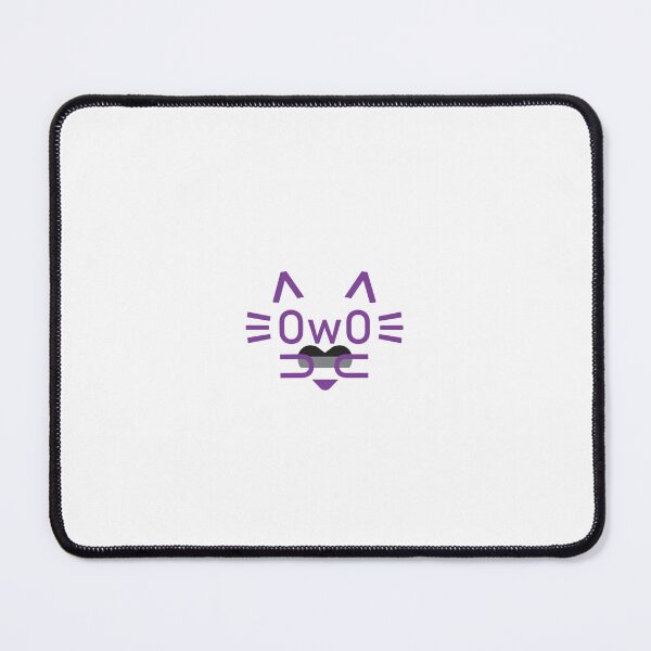 Item preview, Asexual pride OwO cat (purrrple) designed and sold by MeepDaHusky.