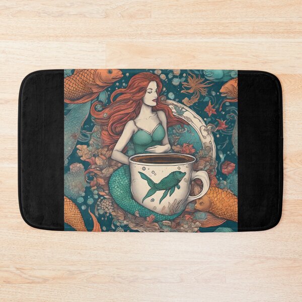Item preview, Mermaid in a Coffee Cup designed and sold by AbsoluteA.