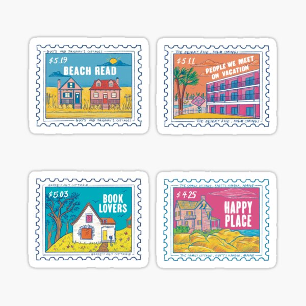 Artikel-Vorschau von Emily Henry Mini-Stempel, 4er-Pack, designt und verkauft von busyzoo.
