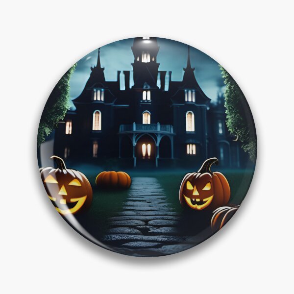 Item preview, Halloween, pumpkins and mansion. designed and sold by DRAGONFIASCO.