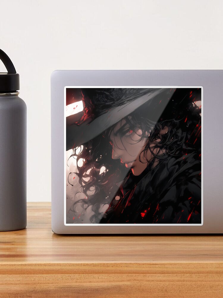 Hunters of the Dark: Explore the Supernatural World with Vampire Hunter D.  Illustrations: Bloodlust Sticker by InsaneLEDP