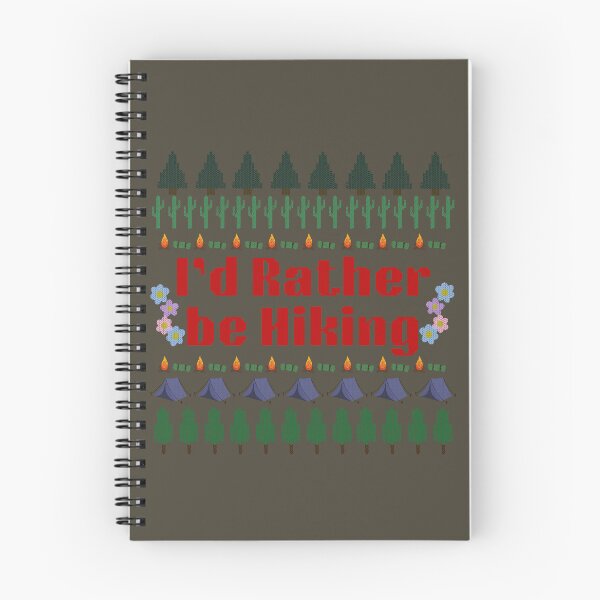 Item preview, I’d Rather be Hiking, Ugly Christmas Sweater, Camping Sweater, green designed and sold by ChromaCass.