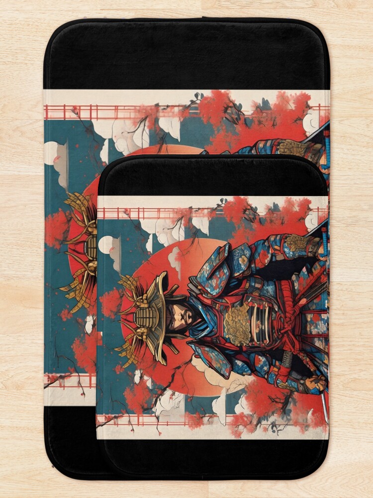 Thumbnail 5 of 6, Bath Mat, Samurai Superhero designed and sold by AbsoluteA.