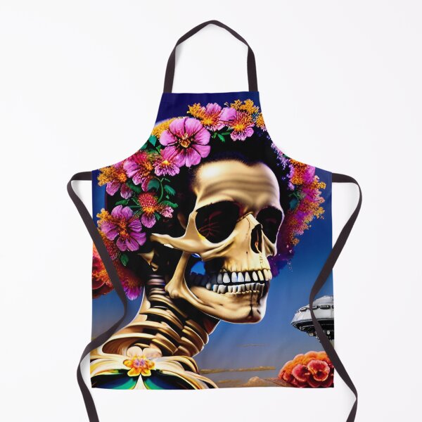 Item preview, Trippy Dreams - Floral Bloom Psychedelic Skeleton UFO Art 31 designed and sold by Benito Del Ray.