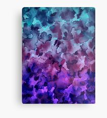 Lámina metálica COLOR ME FLORAL 5 Pretty Aqua Azul turquesa Púrpura Ombre Patrón floral Acuarela abstracta Flores Bellas Artes