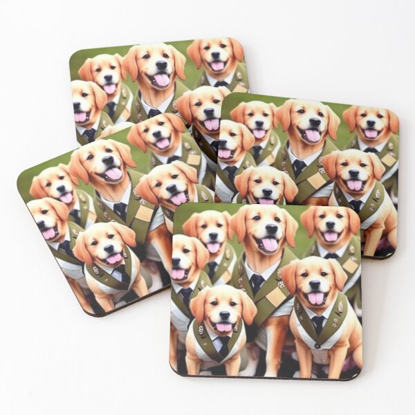 Item preview, The Gold Scouts - Golden Retriever Boy/Girl Scouts Army designed and sold by trenchbalence.