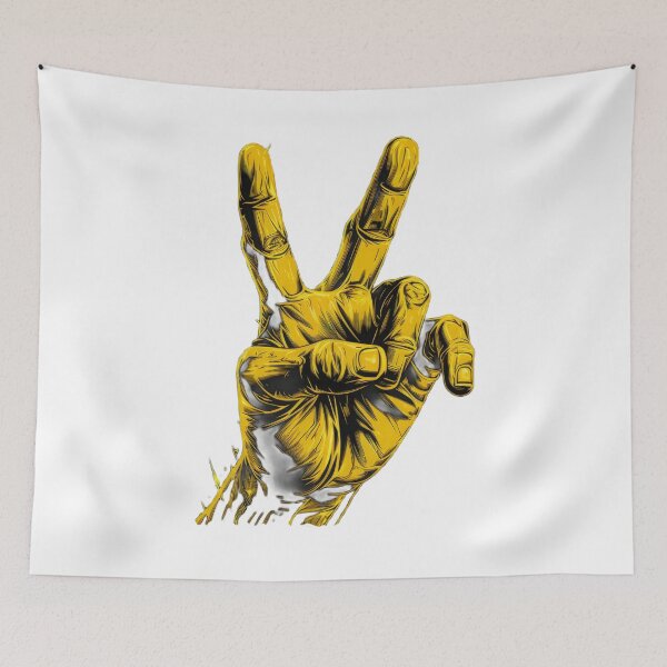 Item preview, Peace sign hand images convey harmony, unity and positivity universally designed and sold by emaga.