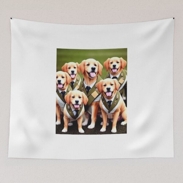 Item preview, The Gold Scouts - Golden Retriever Boy/Girl Scouts Army designed and sold by trenchbalence.