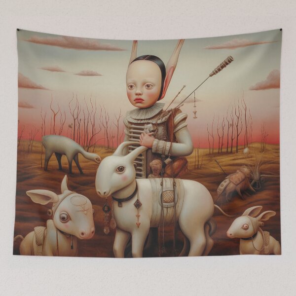 Item preview, Martian Child w her Animals on Planet Mars designed and sold by Peter LOPEZ.