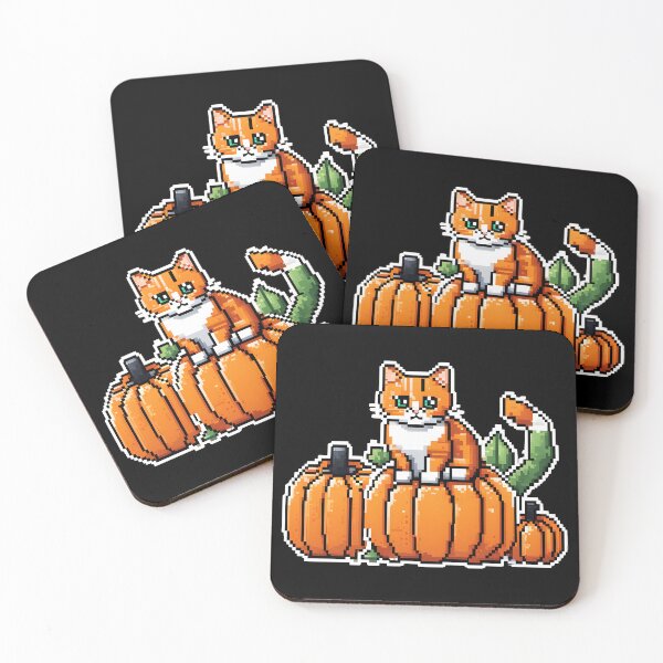 Item preview, Kitty and Pumpkins Halloween Fall!  designed and sold by bethdaydreamzz.