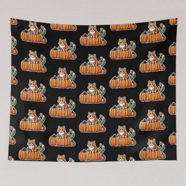 Item preview, Kitty and Pumpkins Halloween Fall!  designed and sold by bethdaydreamzz.