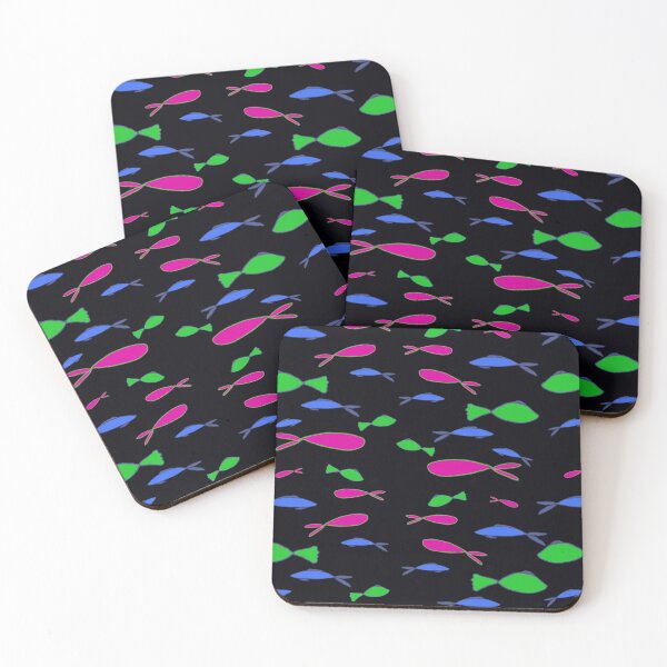Item preview, Colorful Fish Swiming on black back for fun kids and fish lovers designed and sold by WildCanyon.