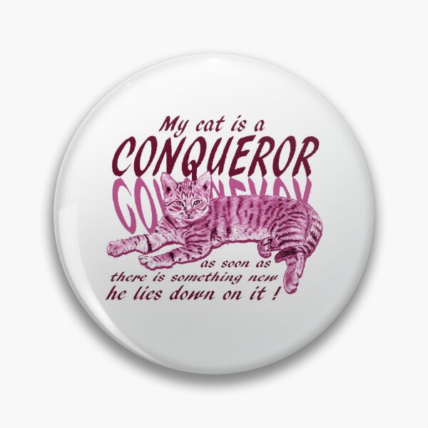 Item preview, Conquering cat - pink colorized version, text in english designed and sold by SylvieG18.