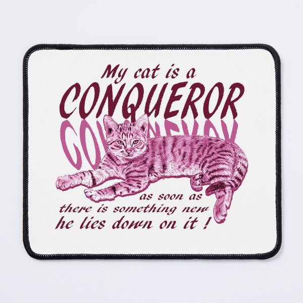 Item preview, Conquering cat - pink colorized version, text in english designed and sold by SylvieG18.