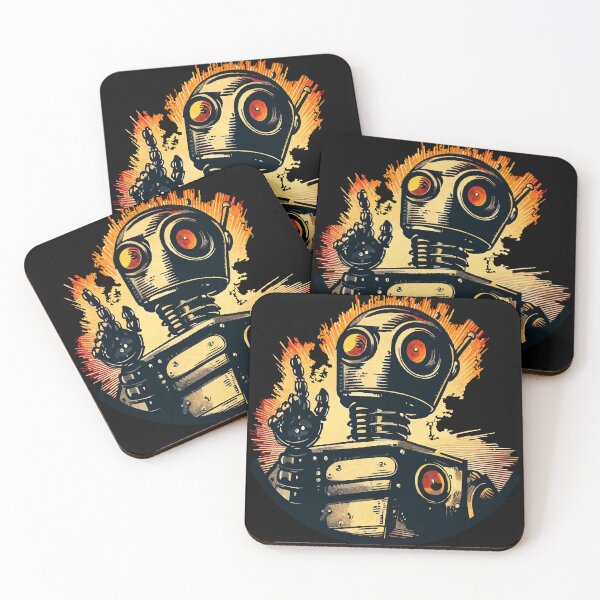 Item preview, Vintage Robot, Poster  Retro, old robot , coat of arms, classic designed and sold by MarcioCellos.