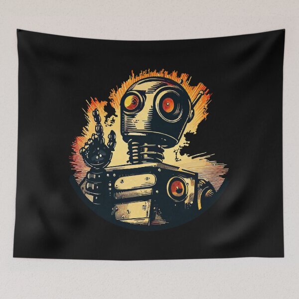 Item preview, Vintage Robot, Poster  Retro, old robot , coat of arms, classic designed and sold by MarcioCellos.
