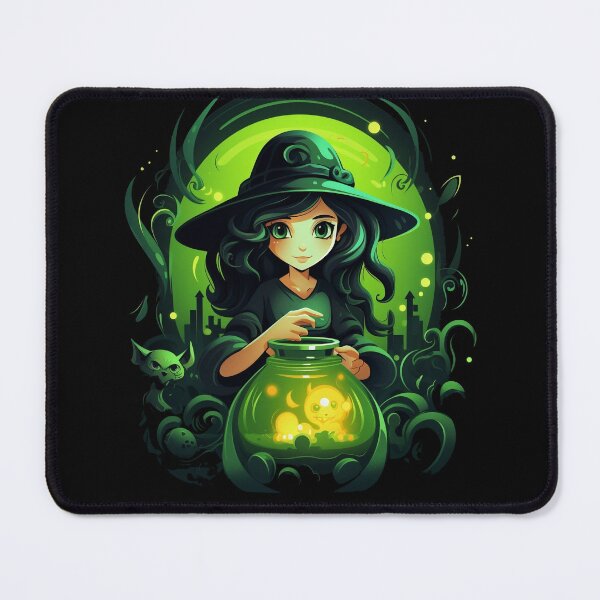 Item preview, Witch Holding a Glowing Jar of Mystical Potions designed and sold by Prozeum.