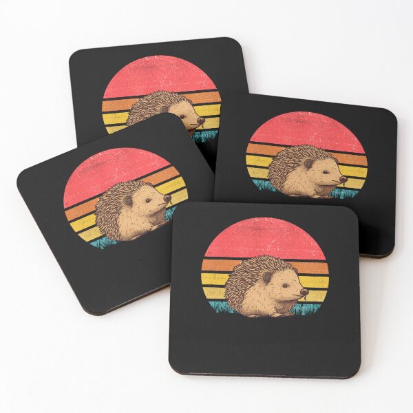 Item preview, Hedgehog Vintage Retro Sunset designed and sold by rafaeltto.