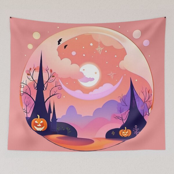 Item preview, Halloween print with soft tones. designed and sold by DRAGONFIASCO.