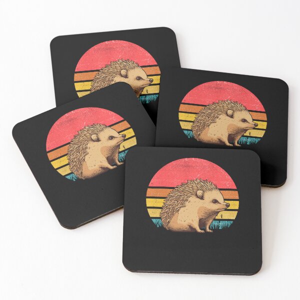 Item preview, Hedgehog Vintage Retro Sunset designed and sold by rafaeltto.